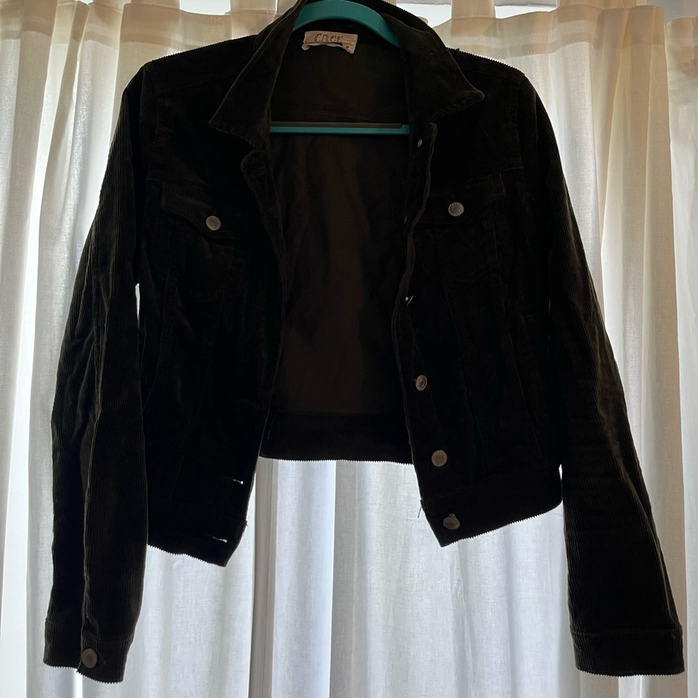 Green corduroy jacket